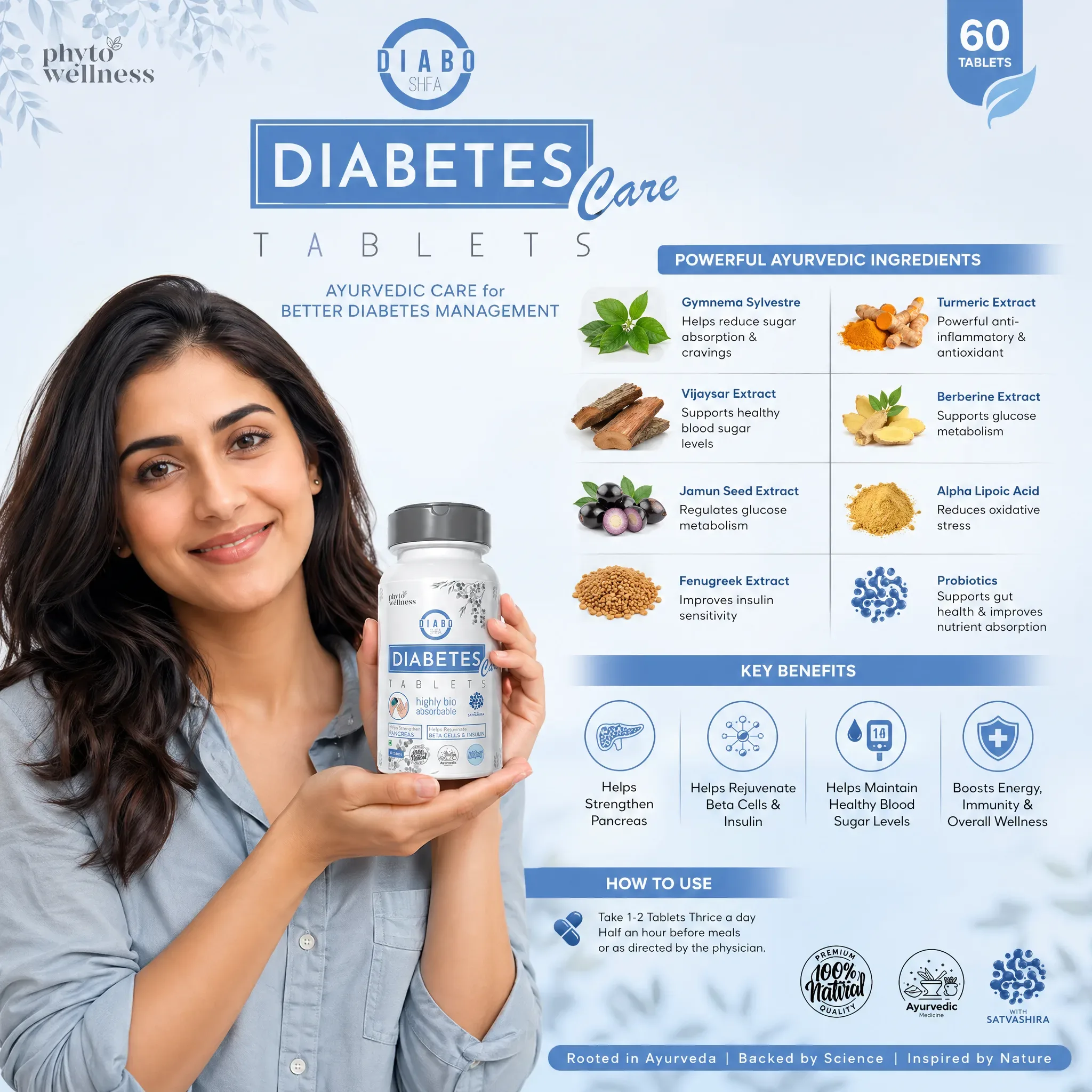 Probiotic Diabetes Care 60 Tablets (HS00603)